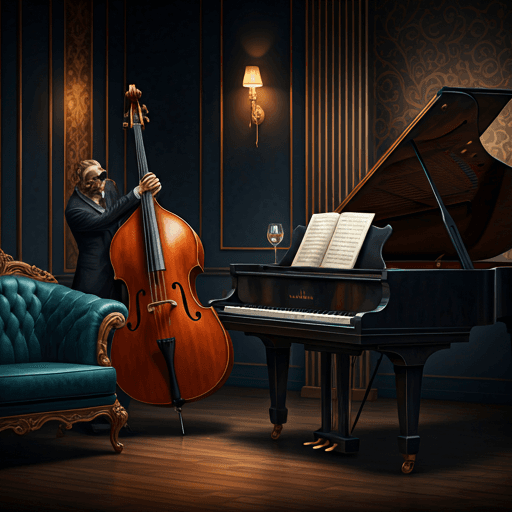Jazzowy klub wieczorem