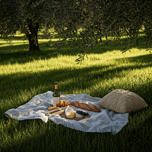 Piknik w prowansalskim sadzie